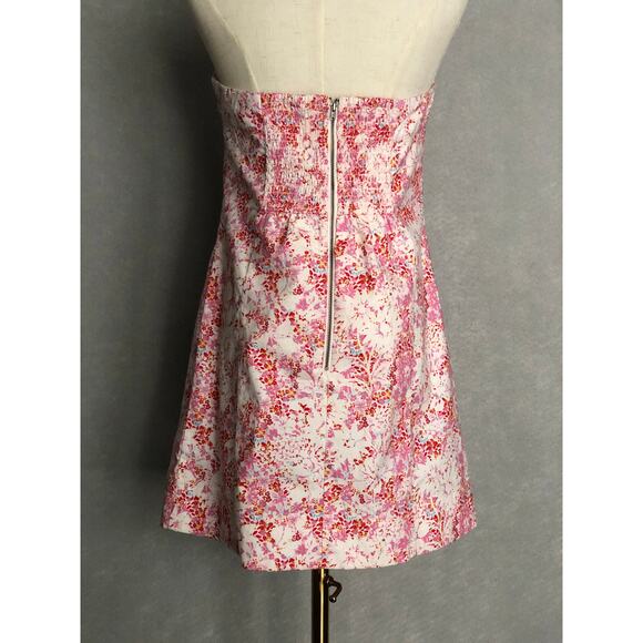 Free People Tomas Mini Dress Women's Large Sleeveless Floral Confetti Combo NEW - Picture 4 of 10